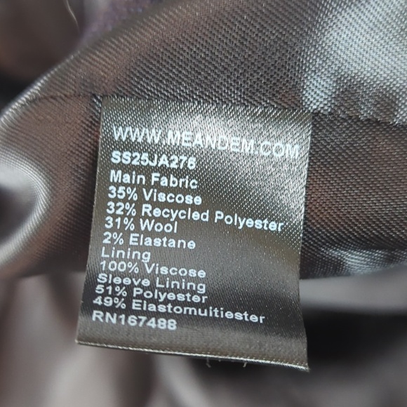 ME+EM Wool Blend Pinstripe Boyfriend Blazer - Picture 15 of 15